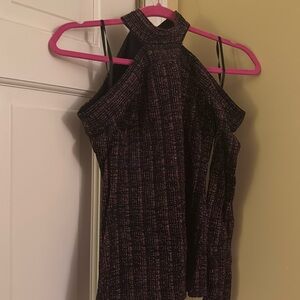 Long sleeve cold shoulder top